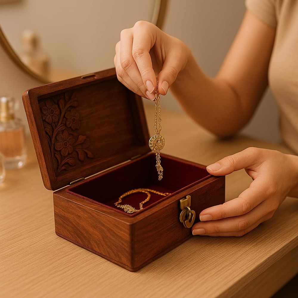 Handcrafted Wooden Jewellery Box