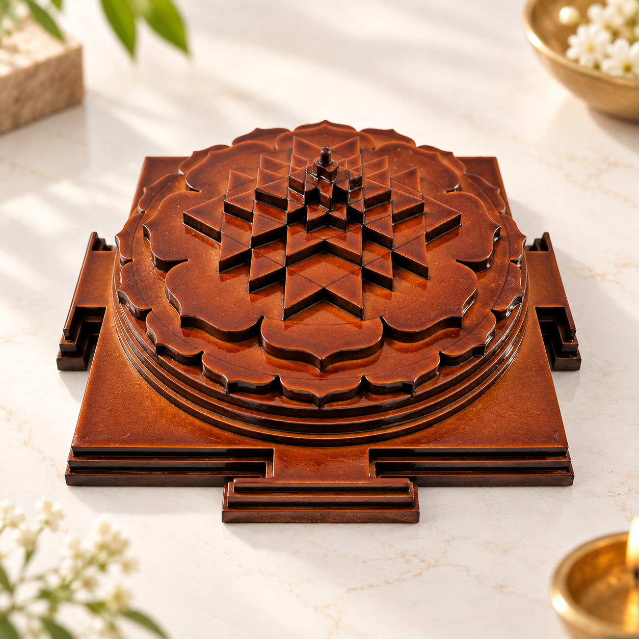 Wooden Mandala Incense Holder