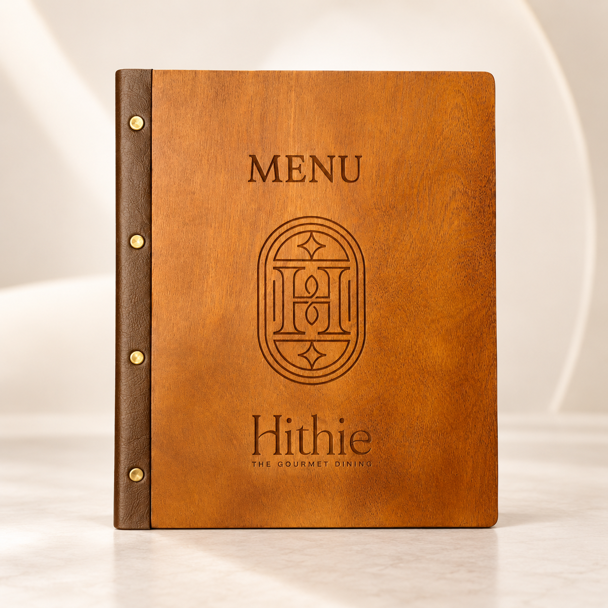 Wooden Restaurant Menu Cover