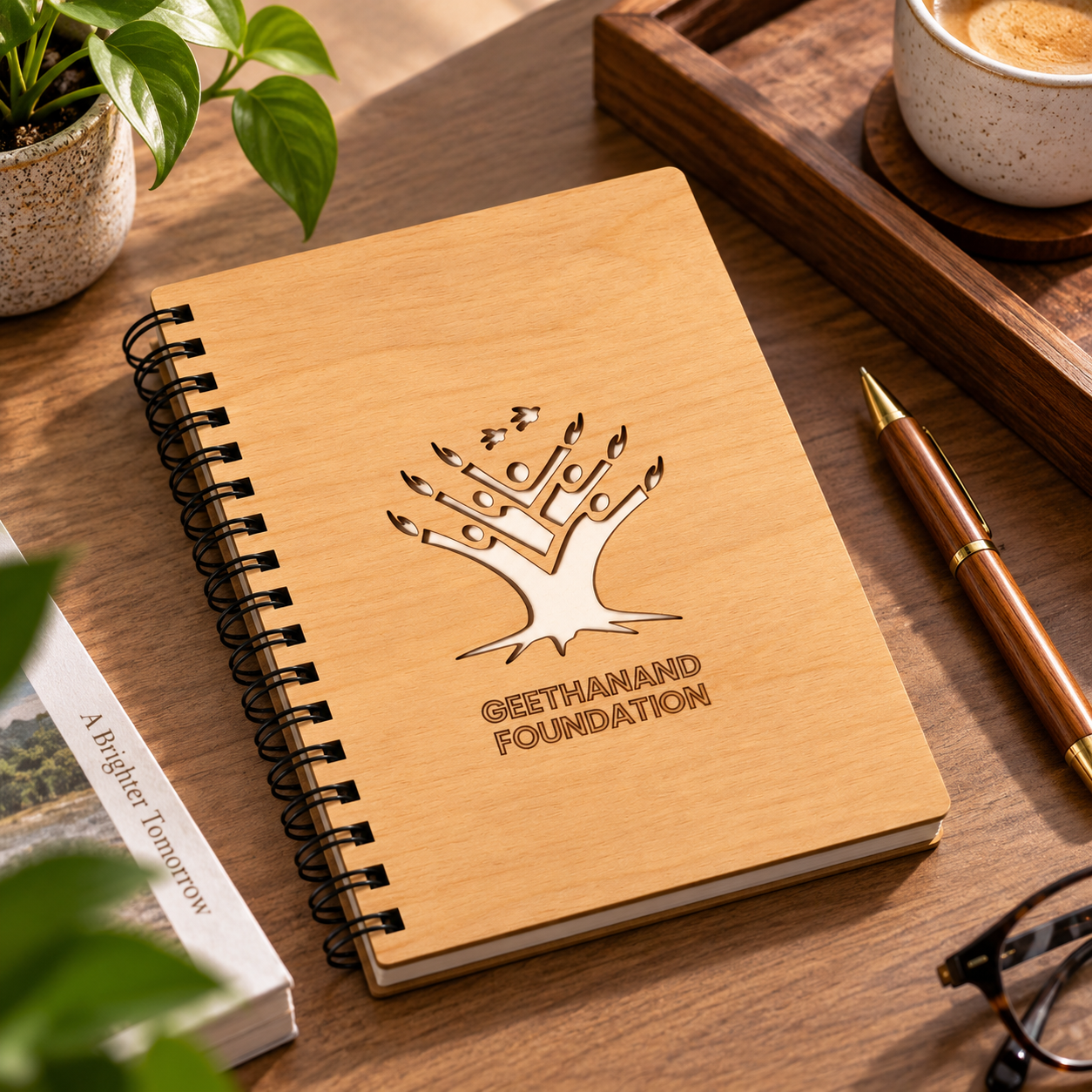 Wooden Spiral Notebook