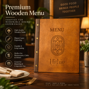 Wooden Restaurant Menu Cover