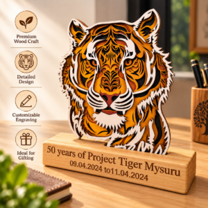 Wooden Tiger Display Stand