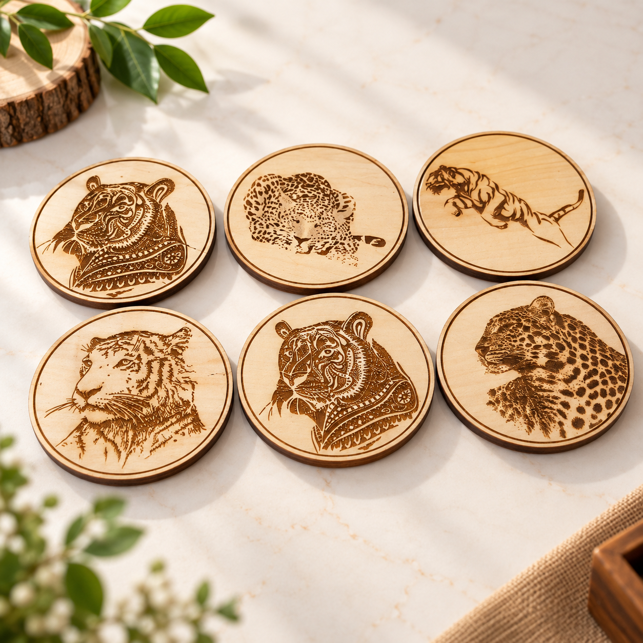 Wooden Engraved Coasters